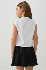 Printed Tank Top with Side Bows