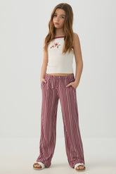 Printed Wide Leg Knit Crepe Pants