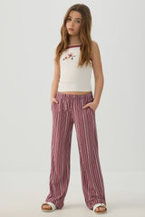 Printed Wide Leg Knit Crepe Pants