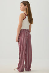 Printed Wide Leg Knit Crepe Pants
