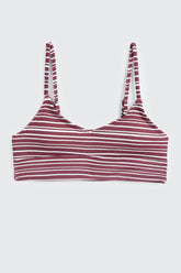 Striped Triangle Bikini Top