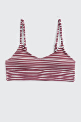 Striped Triangle Bikini Top