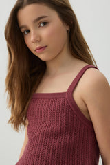 Textured Knit Peplum Tank
