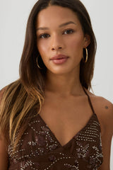 Beaded Halter Top