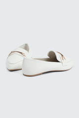Faux Leather Pointed Toe Loafers