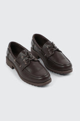 Faux Leather Boat Shoes