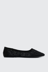 Embellished Lace Flats