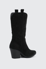 Floral Cutout Cowboy Boots