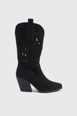 Floral Cutout Cowboy Boots