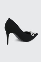 Rhinestone Bow Pumps