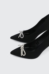 Rhinestone Bow Pumps