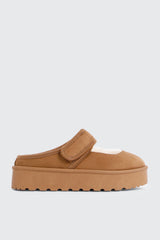 Faux Sheepskin Mary Janes