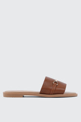 Metallic Ornament Flat Sandals