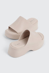 Square Toe Platform Slides