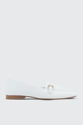 Faux Leather Square Toe Loafers