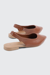 Pointed Toe Slingback Flats