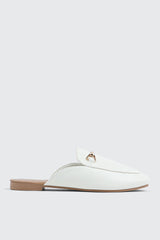 Round Toe Mules with Metal Ornament