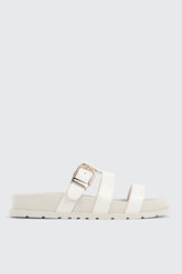 Chunky Slides with Buckle Detail