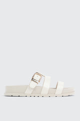 Chunky Slides with Buckle Detail