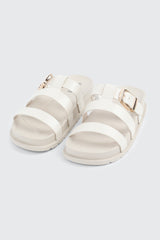 Chunky Slides with Buckle Detail