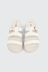 Chunky Slides with Buckle Detail