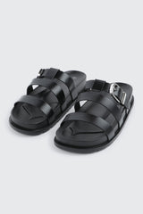 Chunky Slides with Buckle Detail
