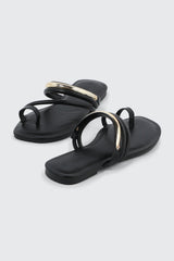 Square Toe Strappy Flat Sandals