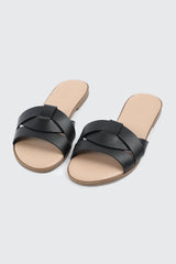 Braided Vamp Flat Sandals