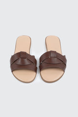 Braided Vamp Flat Sandals