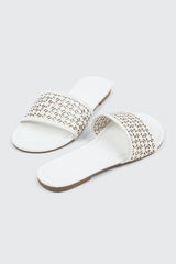Flat Sandals with Cutout Design