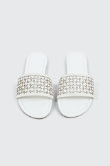 Flat Sandals with Cutout Design