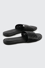 Flat Sandals with Cutout Design
