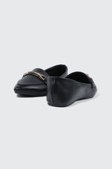 Faux Leather Pointed Toe Loafers