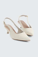 Pointed Toe Slingback Heels