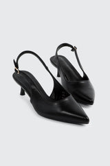 Pointed Toe Slingback Heels