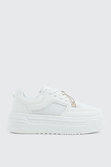 Platform Sneakers with Charm Detail