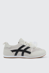 Faux Leather & Mesh Sneakers