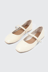 Square Toe Mary Jane Flats