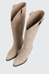 Western Knee High Boots with Pointed Toe