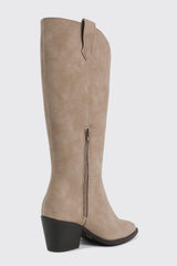 Western Knee High Boots with Pointed Toe