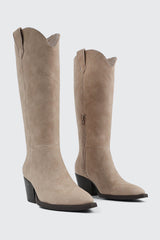 Western Knee High Boots with Pointed Toe