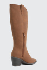 Western Knee High Boots with Pointed Toe