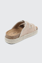 Double Buckle Espadrille Sandals