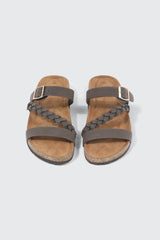 Braided Strap Slide Sandals
