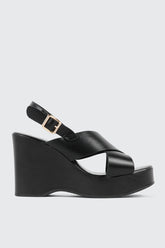 Crisscross Wedge Sandals