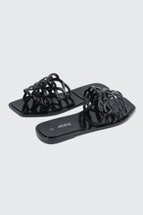 Square Toe Jelly Sandals