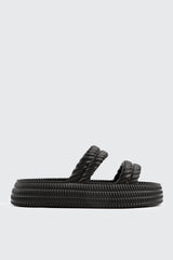 Double Braided Strap Slide Sandals