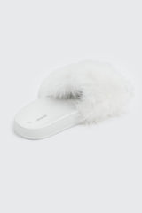Faux Fur Pool Slides Sandals
