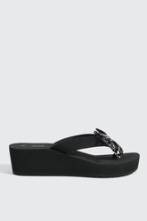 Butterfly Wedge Flip Flops