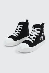 High Top Sneakers with Embroideries